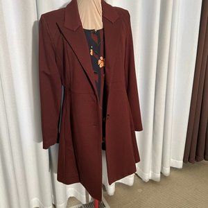 CAbi Wine Colored Dinner Jacket with Blouse